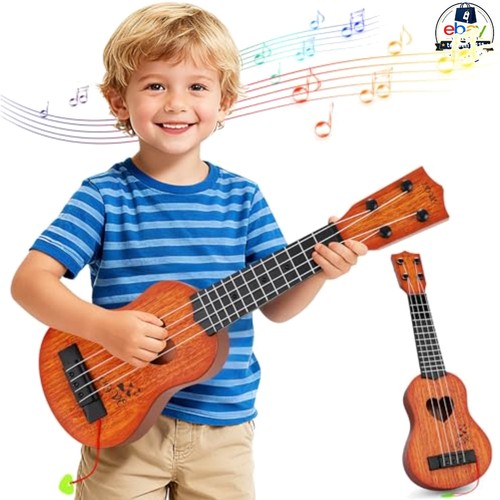 Toy ukulele brown - brown, mini